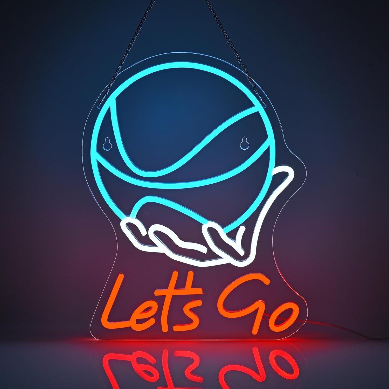 Lighting Decoration Ideas - Let's Go Basketball Neon Sign LED
