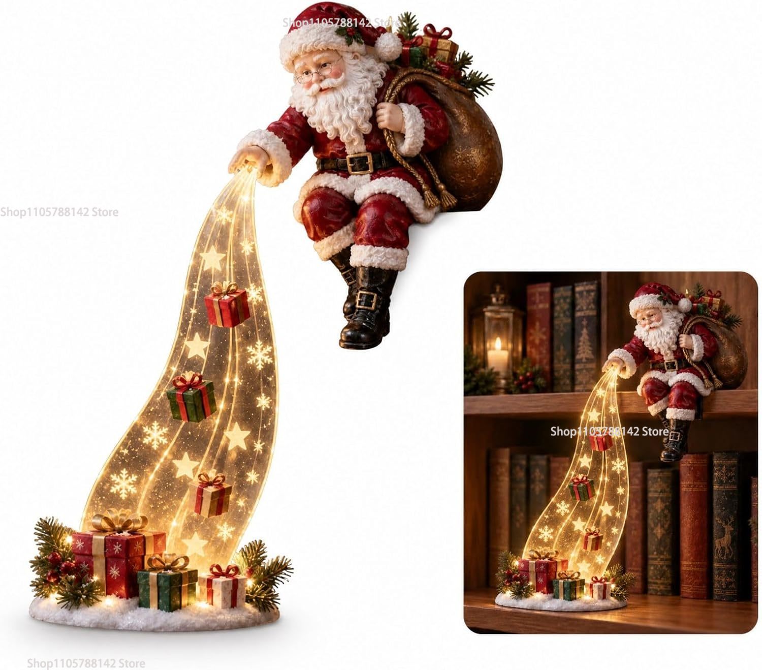 Christmas Shelf-Edge Lighted S - Lighting Christmas Decor ulasan dan harga
