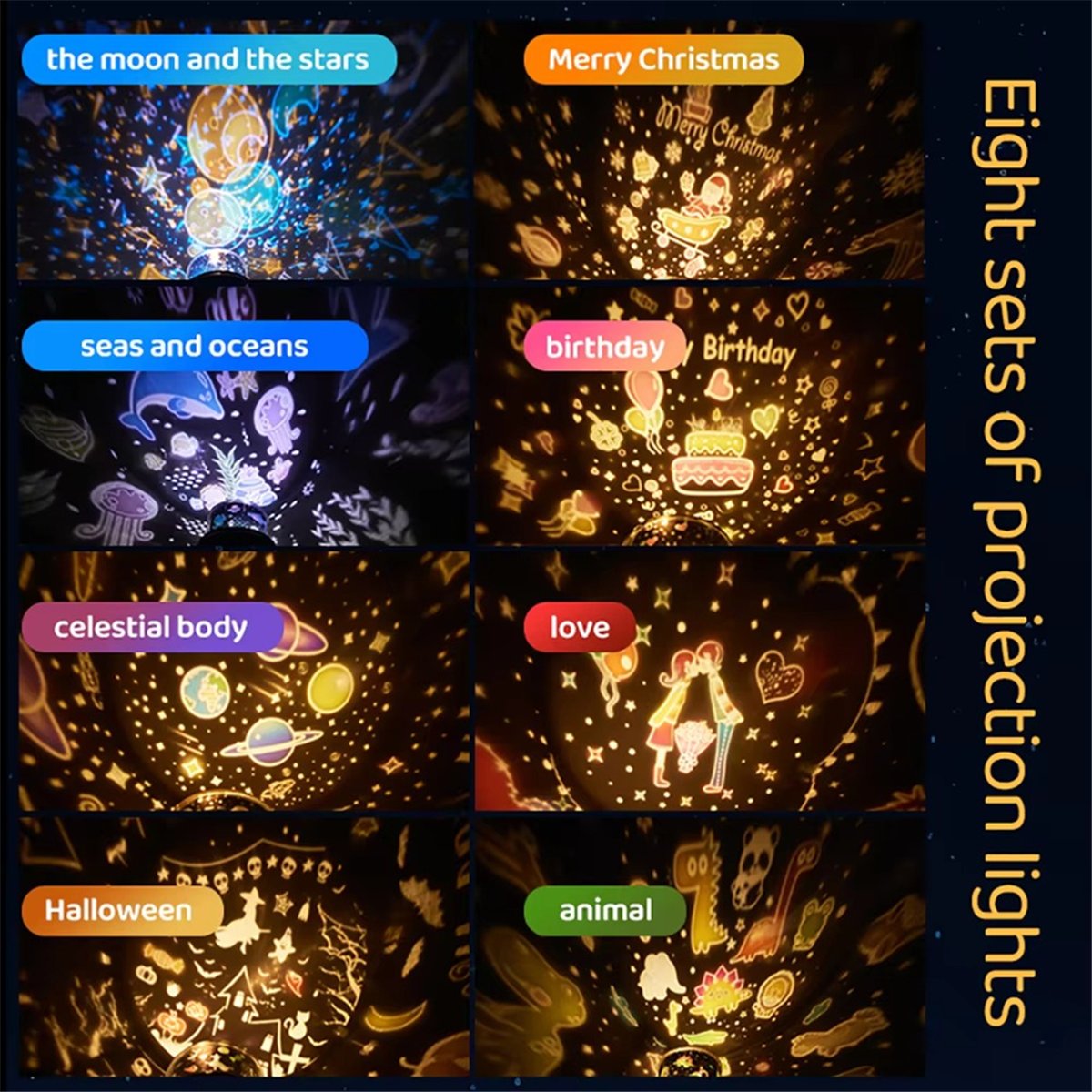 HOT! Cute Projector Night Ligh - Decor Lighting Lamps ulasan dan harga