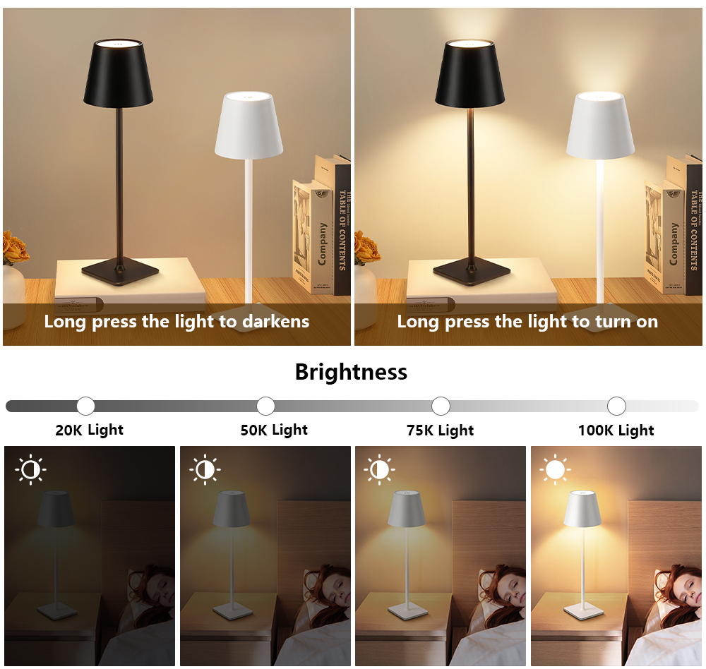 LED Rechargeable Desk Light Wi - Up Lighting Decor ulasan dan harga